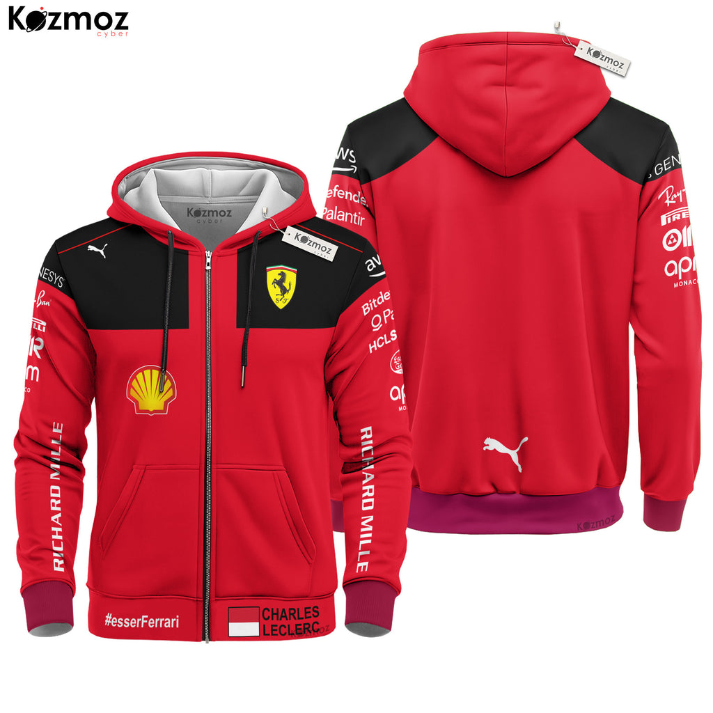 Charles Leclerc Racing Costume 2023 Collection - SF Racing Team -