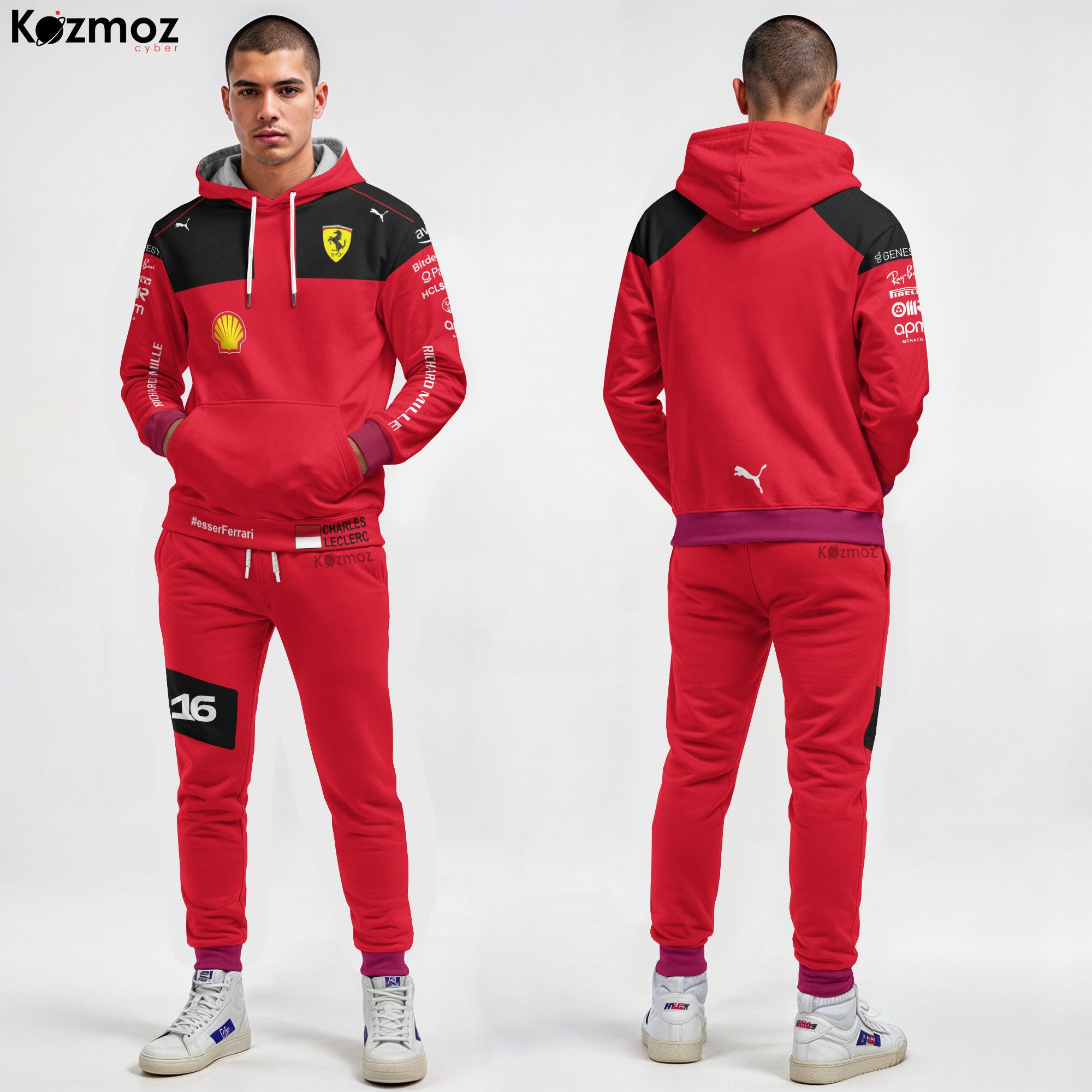 Charles Leclerc Racing Costume 2023 Collection - SF Racing Team -