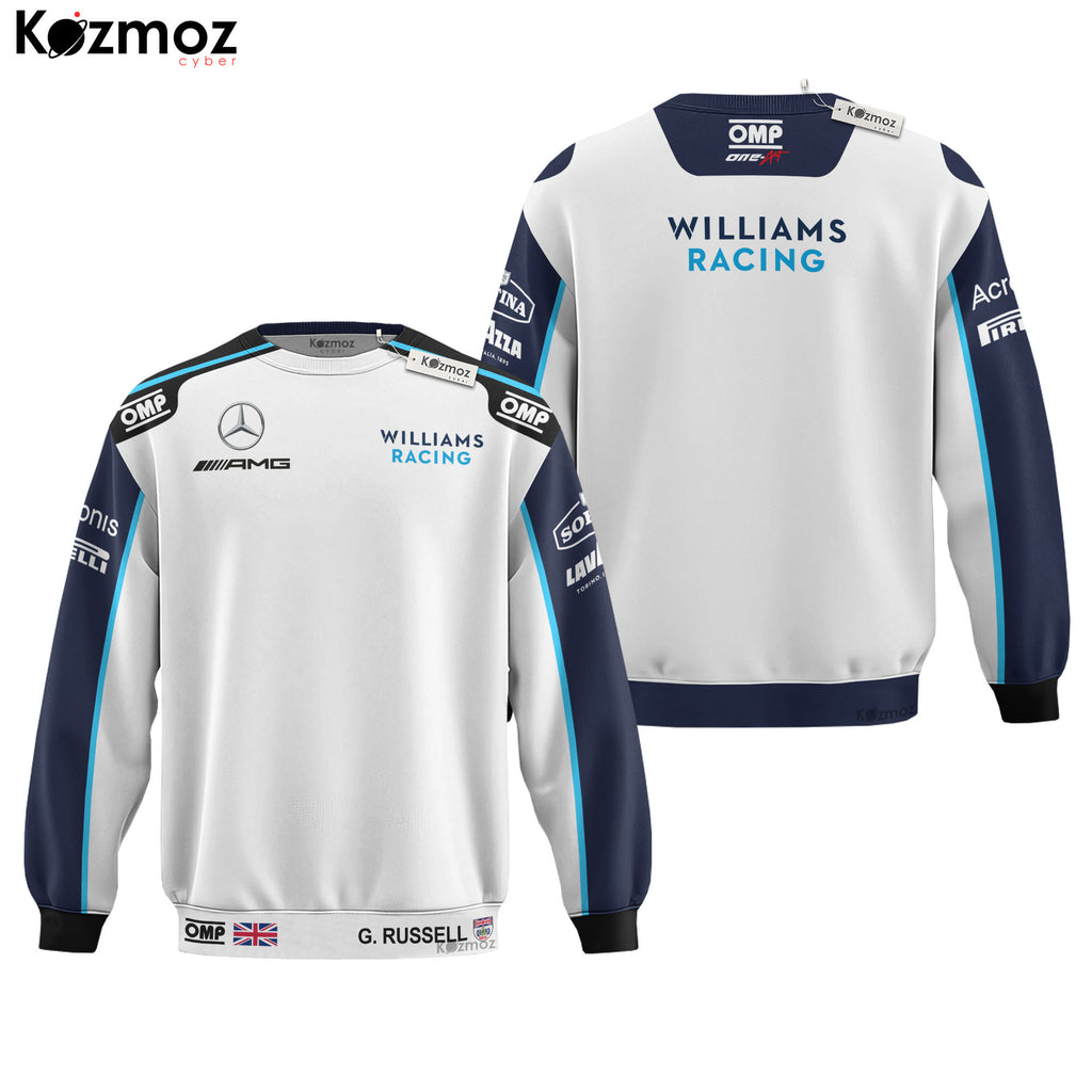 George Russell Racing Costume 2021 OMP Collection - Williams  Racing Team -