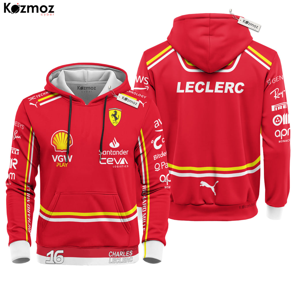 Charles Leclerc Racing Costume 2024 Collection - SF Racing Team