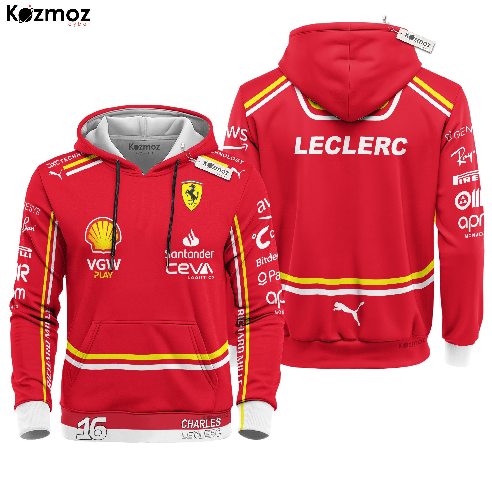 Charles Leclerc Racing Costume 2024 Collection - SF Racing Team
