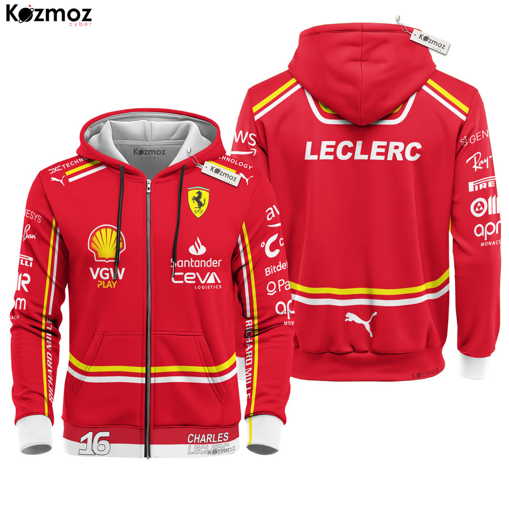 Charles Leclerc Racing Costume 2024 Collection - SF Racing Team