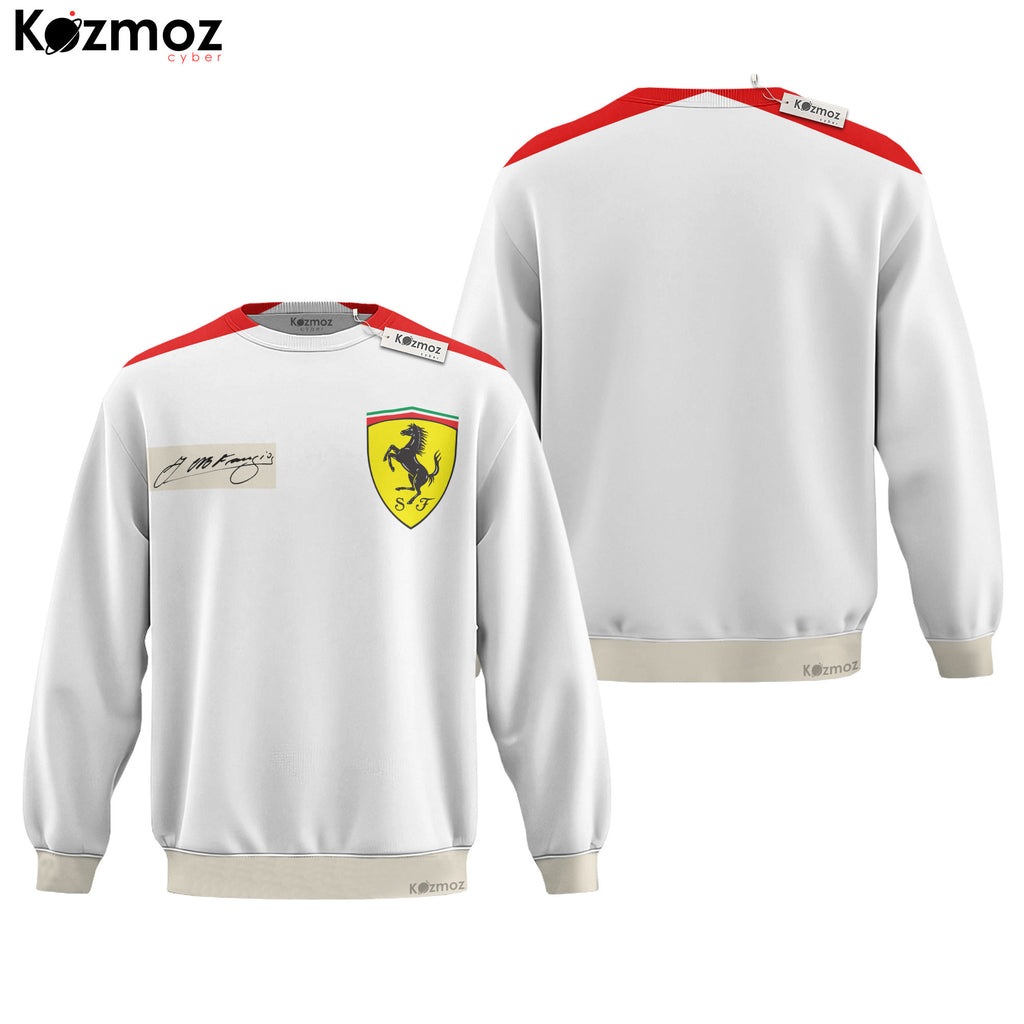 Juan Manuel Fangio Signed Racing Costume SF 1956 Collection - SF Racing Team -