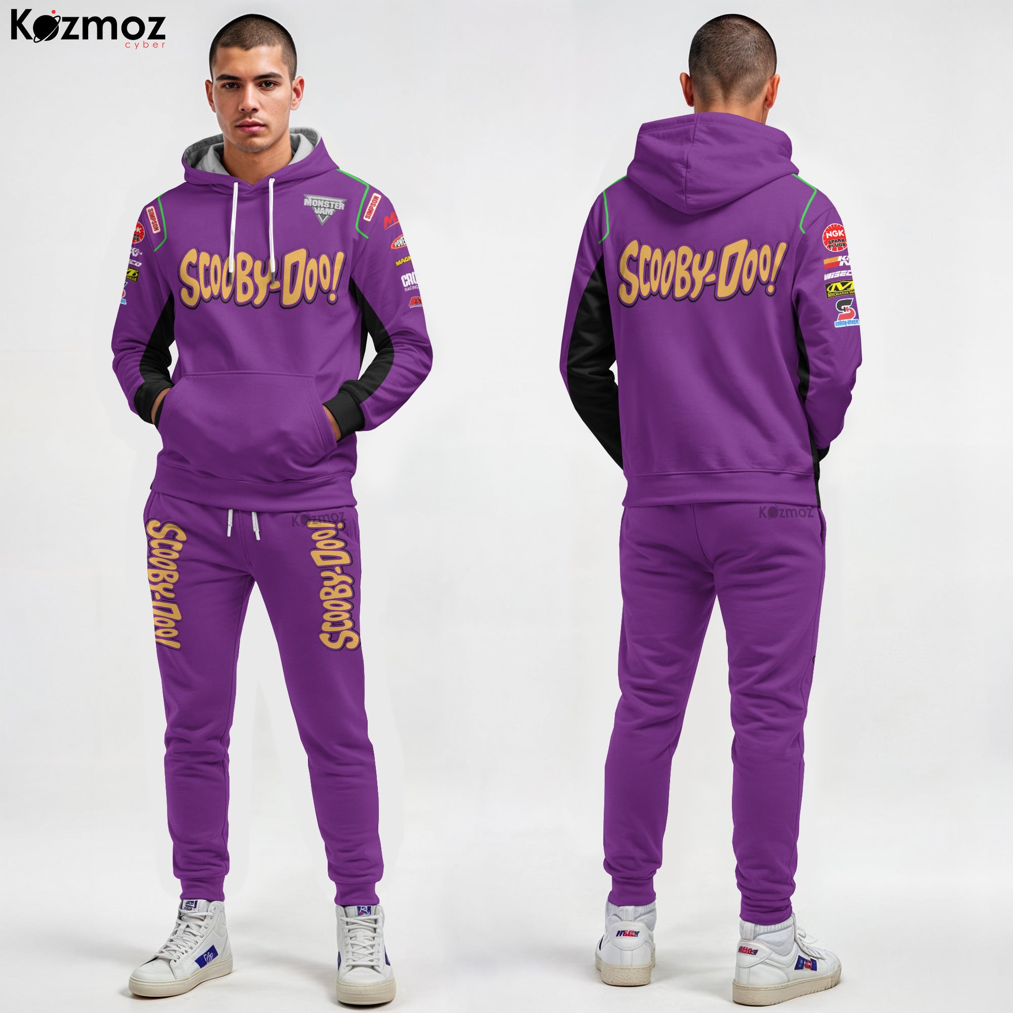 Scooby-Doo Monster Truck Racing Inspired Hoodie & Jogger - Monster Jam Racing Suit -