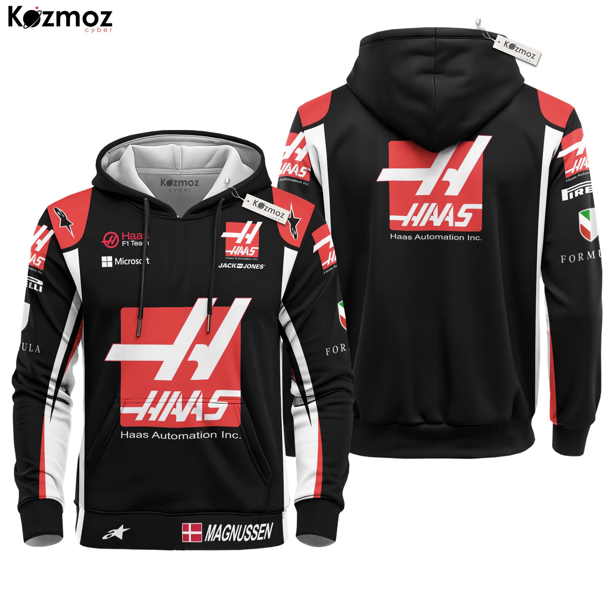 Kevin Magnussen Racing Costume 2017 Haas Racing Uniform -