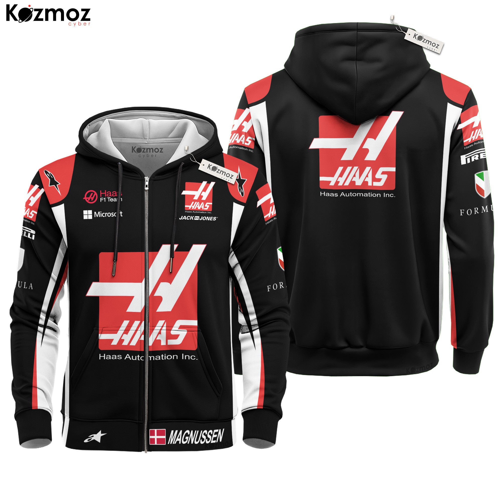 Kevin Magnussen Racing Costume 2017 Haas Racing Uniform -