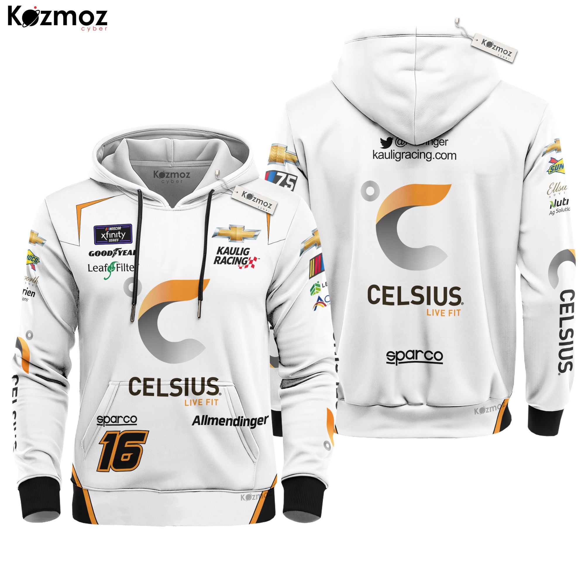 AJ Allmendinger Racing Costume Celsius 2023 Collection - Kaulig NASCAR Racing Team