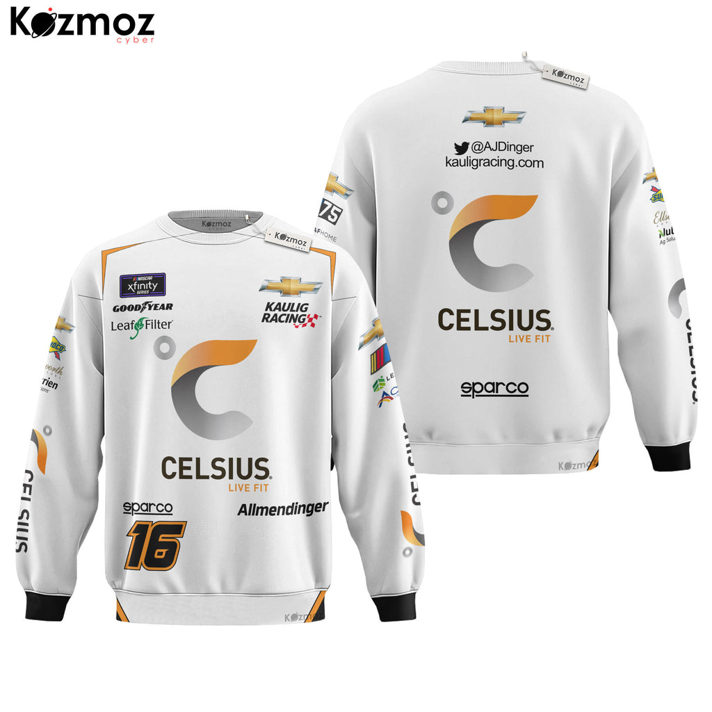AJ Allmendinger Racing Costume Celsius 2023 Collection - Kaulig NASCAR Racing Team