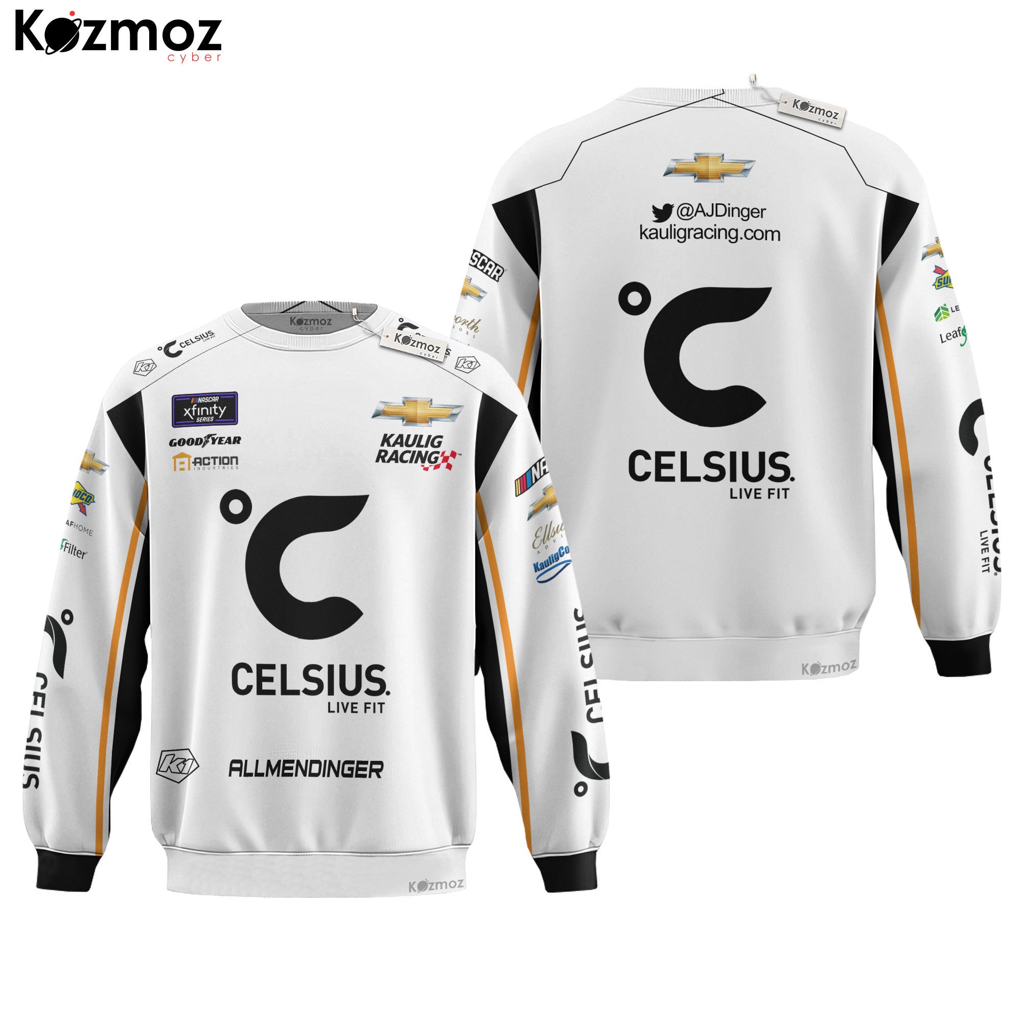 AJ Allmendinger Racing Suit Celsius 2024 Collection - NASCAR Racing Team