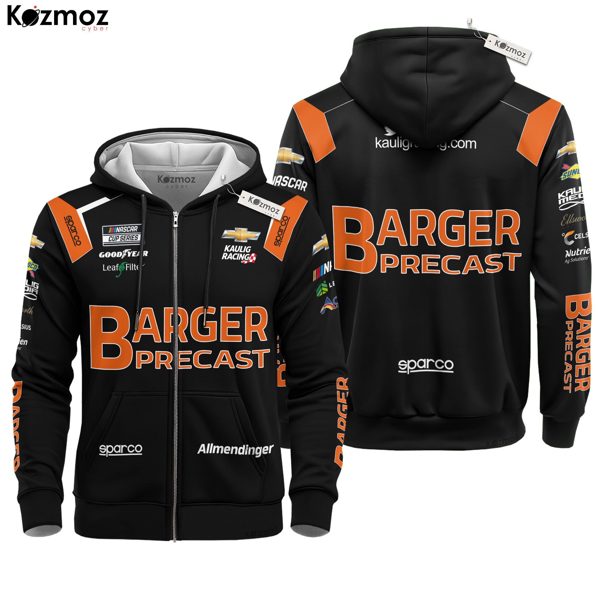 AJ Allmendinger Racing Suit Barger Precast 2023 Collection - NASCAR Racing Team