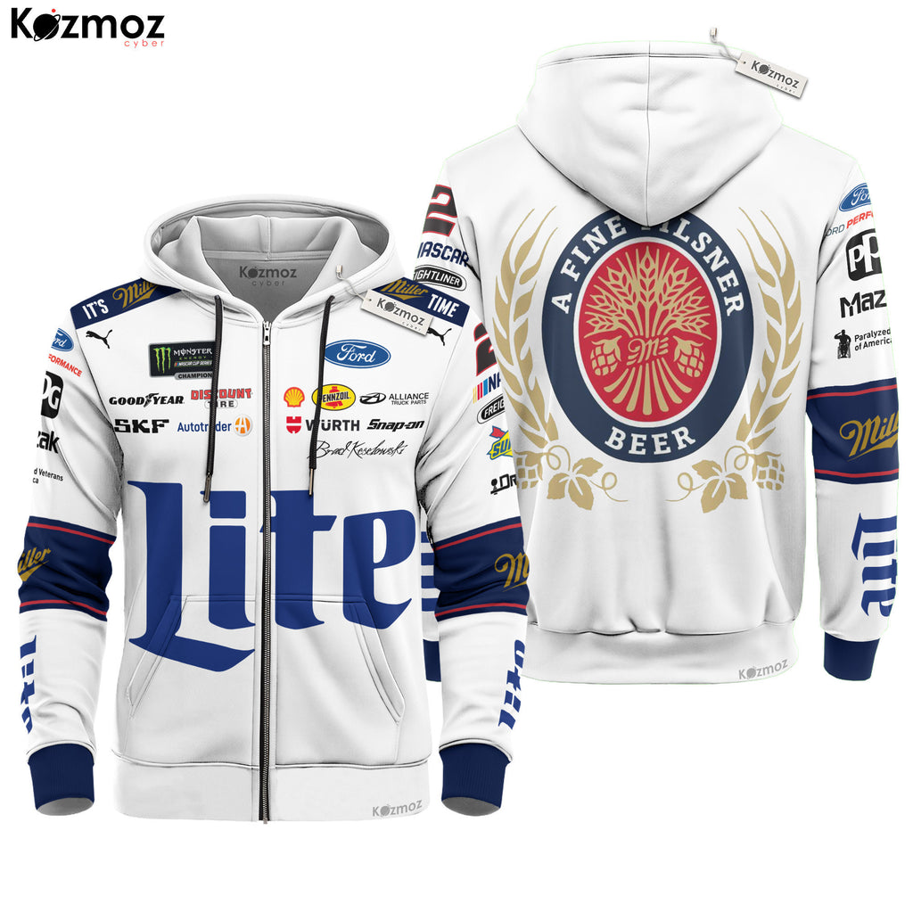 Brad Keselowski Racing Suit Miller Lite 2018 Collection - NASCAR Racing Team