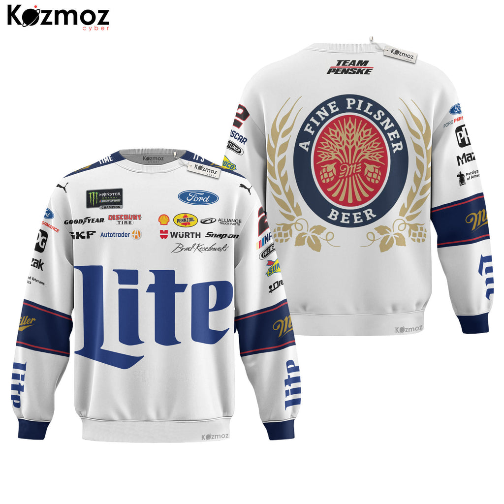 Brad Keselowski Racing Suit Miller Lite 2018 Collection - NASCAR Racing Team