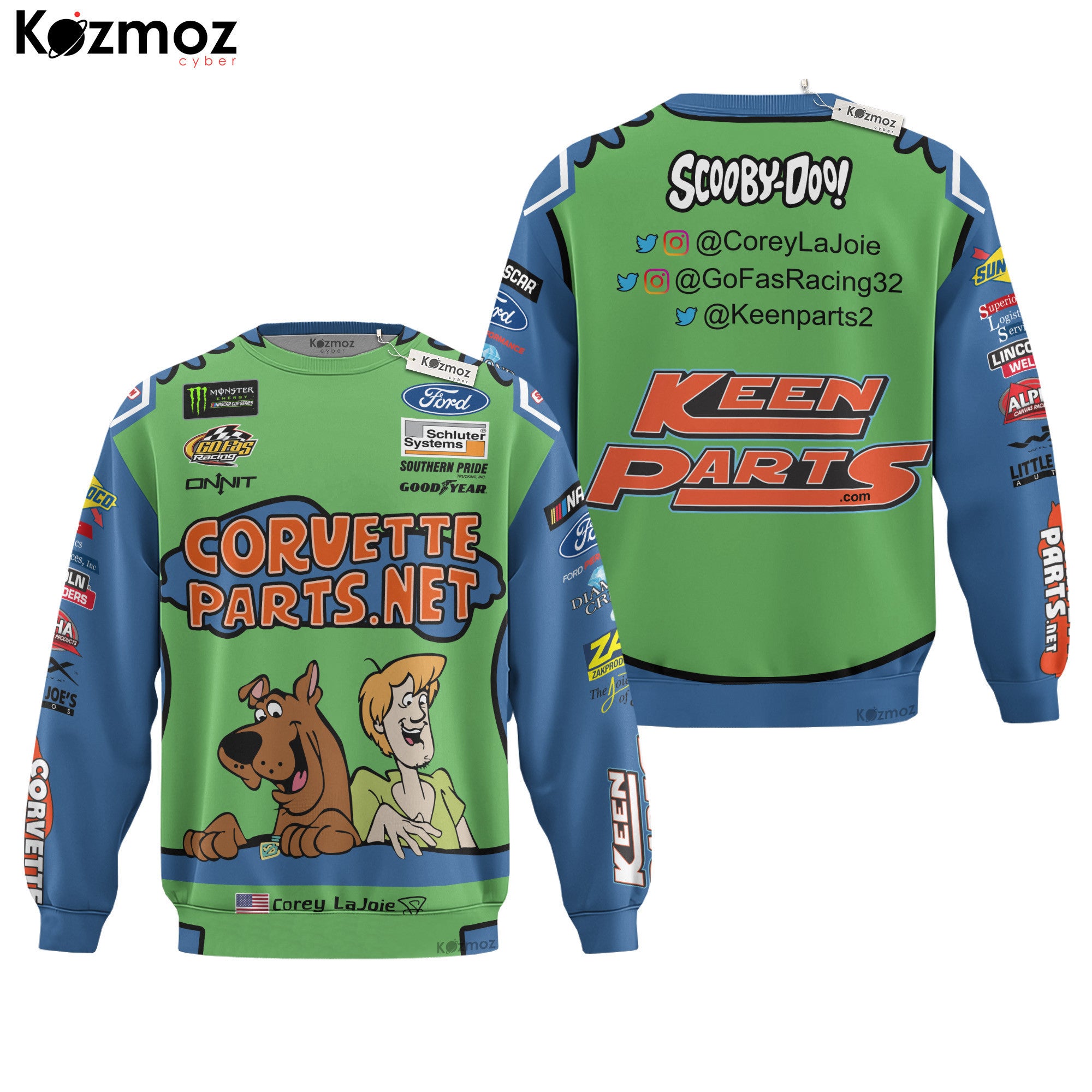 Corey LaJoie Racing Suit Corvette Parts Collection - NASCAR Racing Team