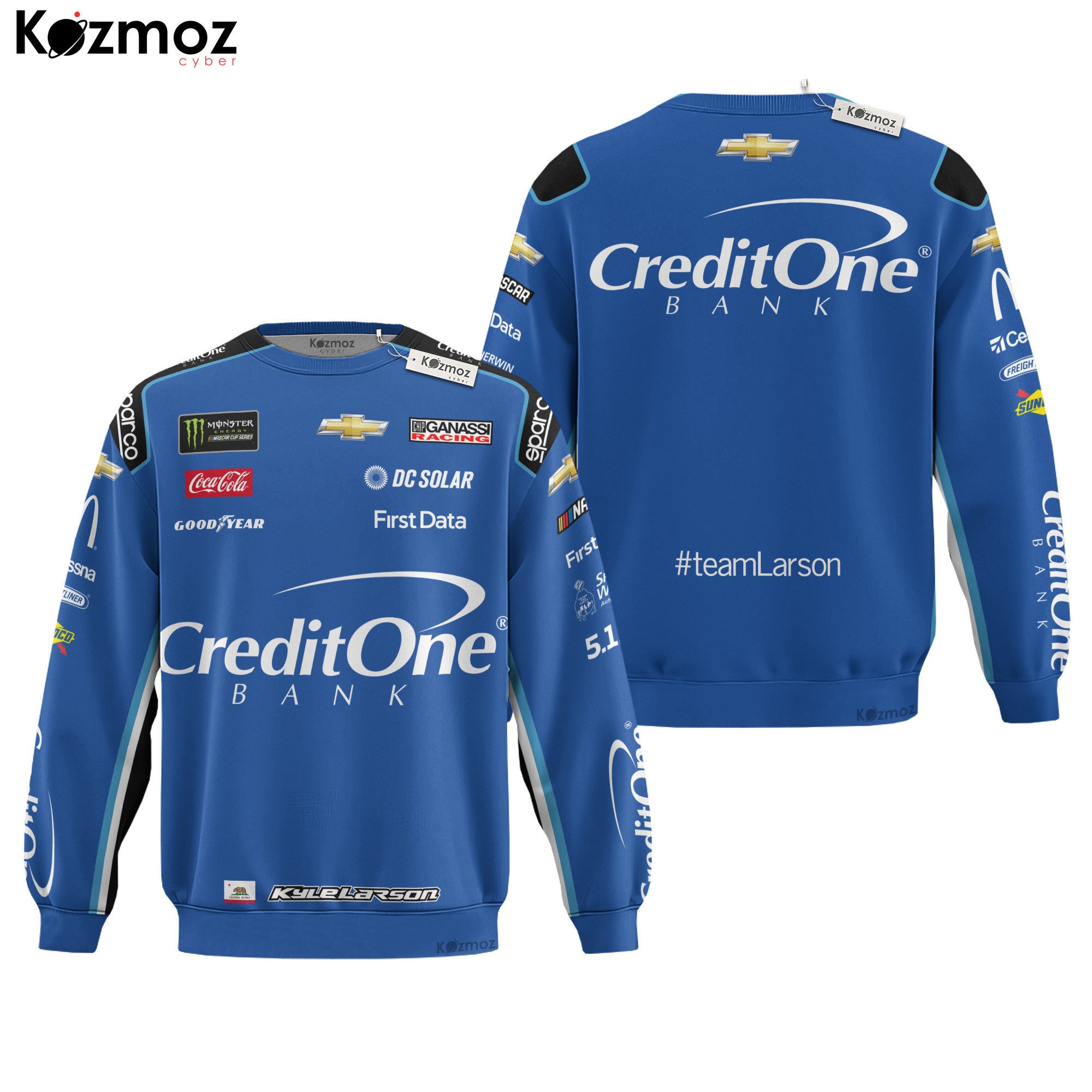 Kyle Larson Racing Suit Credit One Bank Collection - NASCAR Racing Team