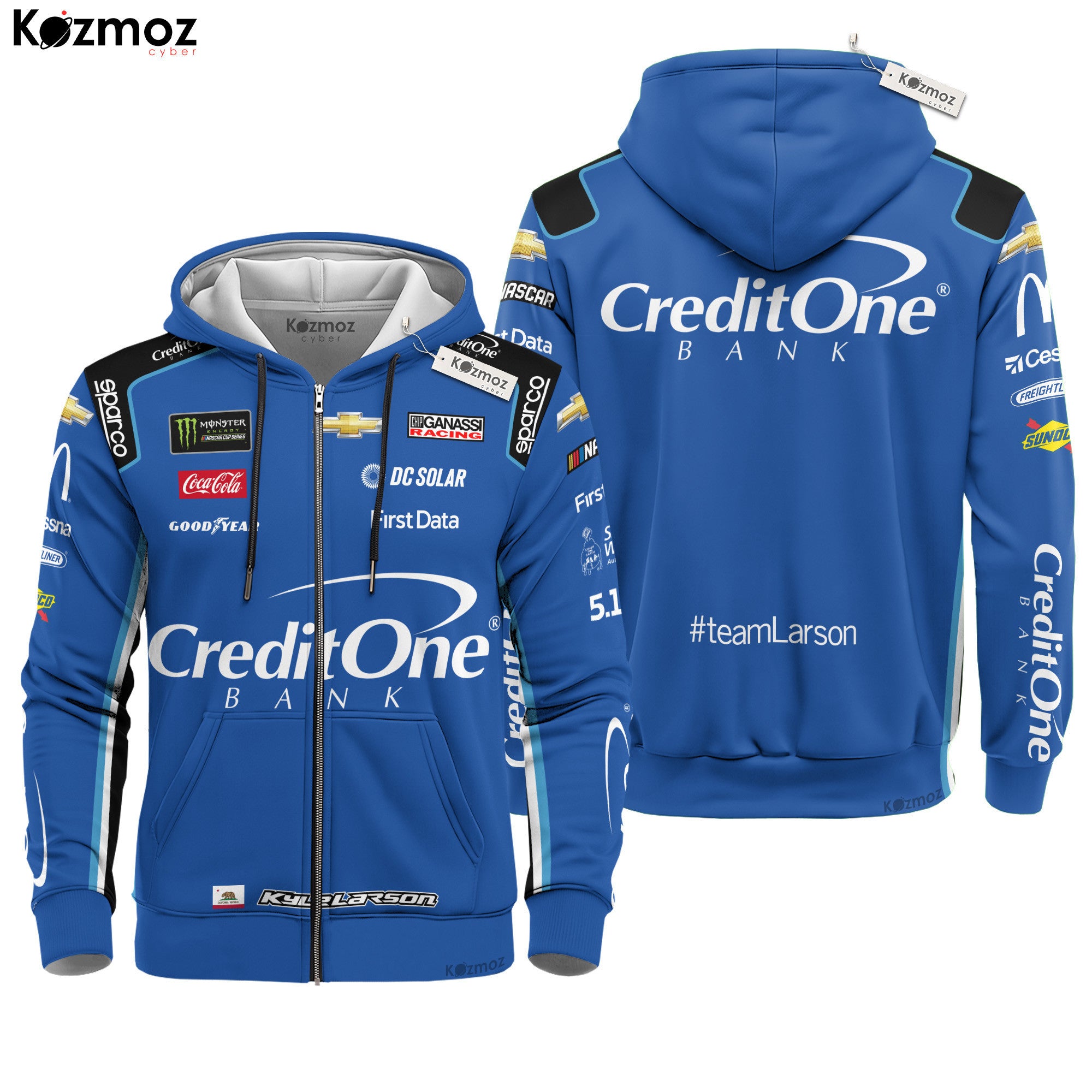 Kyle Larson Racing Suit Credit One Bank Collection - NASCAR Racing Team