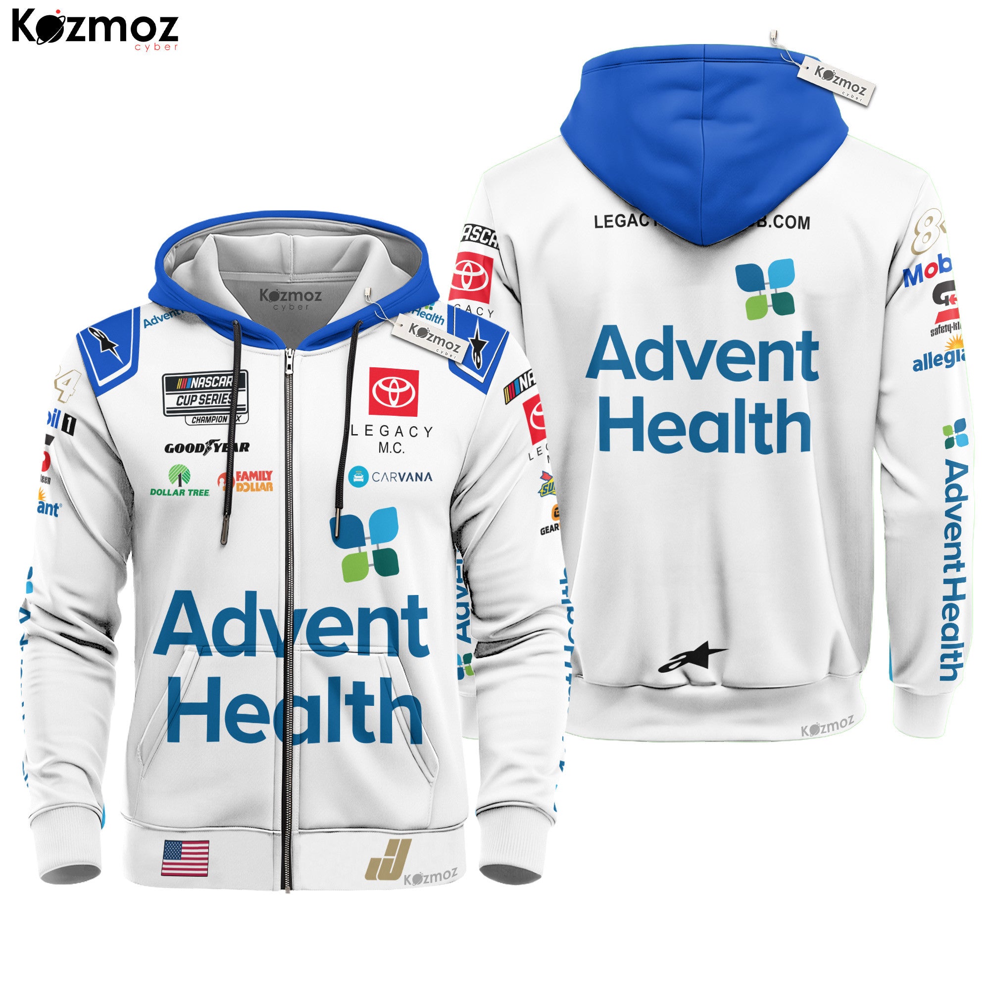 Jimmie Johnson Racing Costume 2024 Advent Health Collection - Legacy Motor Club NASCAR Racing Team