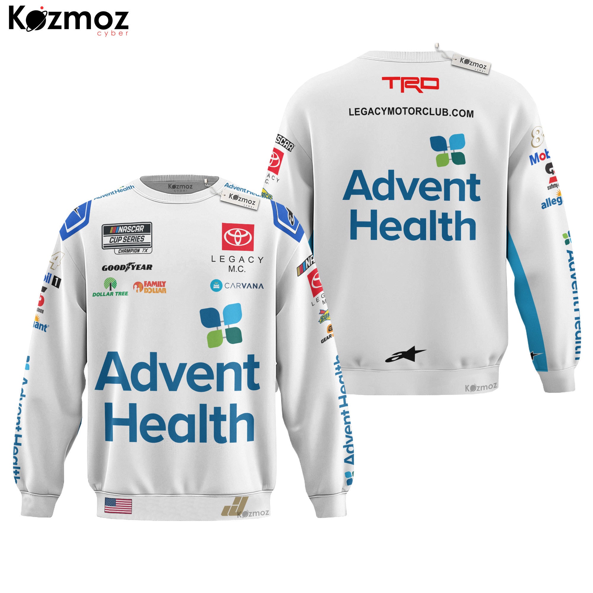 Jimmie Johnson Racing Costume 2024 Advent Health Collection - Legacy Motor Club NASCAR Racing Team