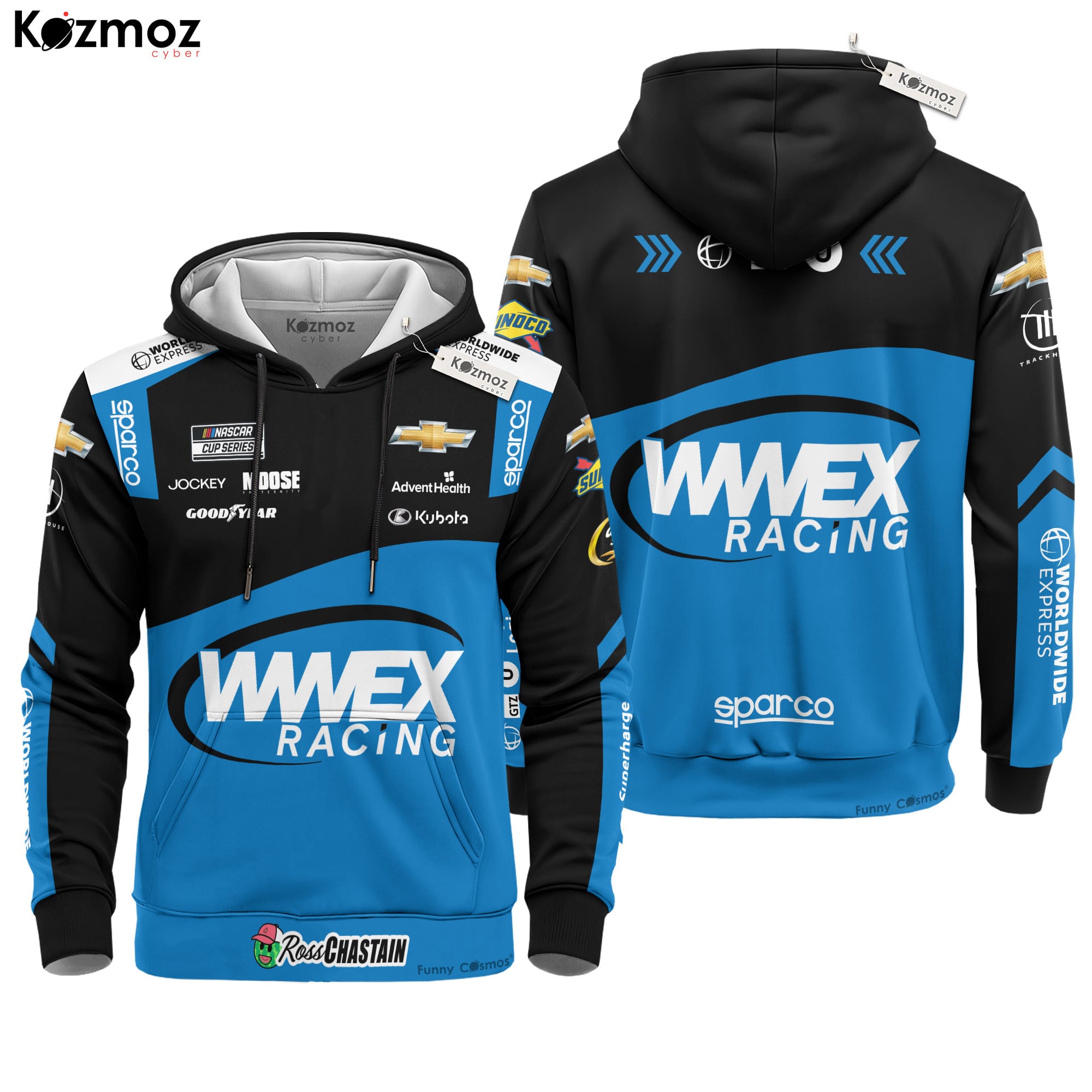 Ross Chastain Racing Firesuit Costume 2023 Collection - Trackhouse Racing NASCAR Racing Team