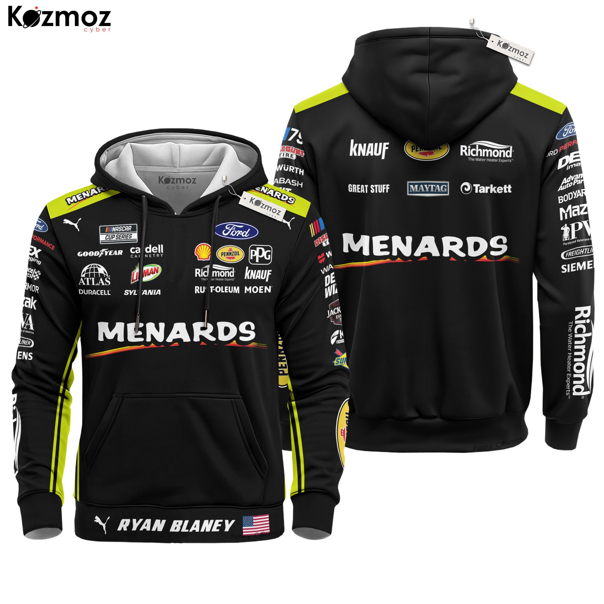 Ryan Blaney Racing Firesuit Costume 2023 Collection - Team Penske NASCAR Racing Team