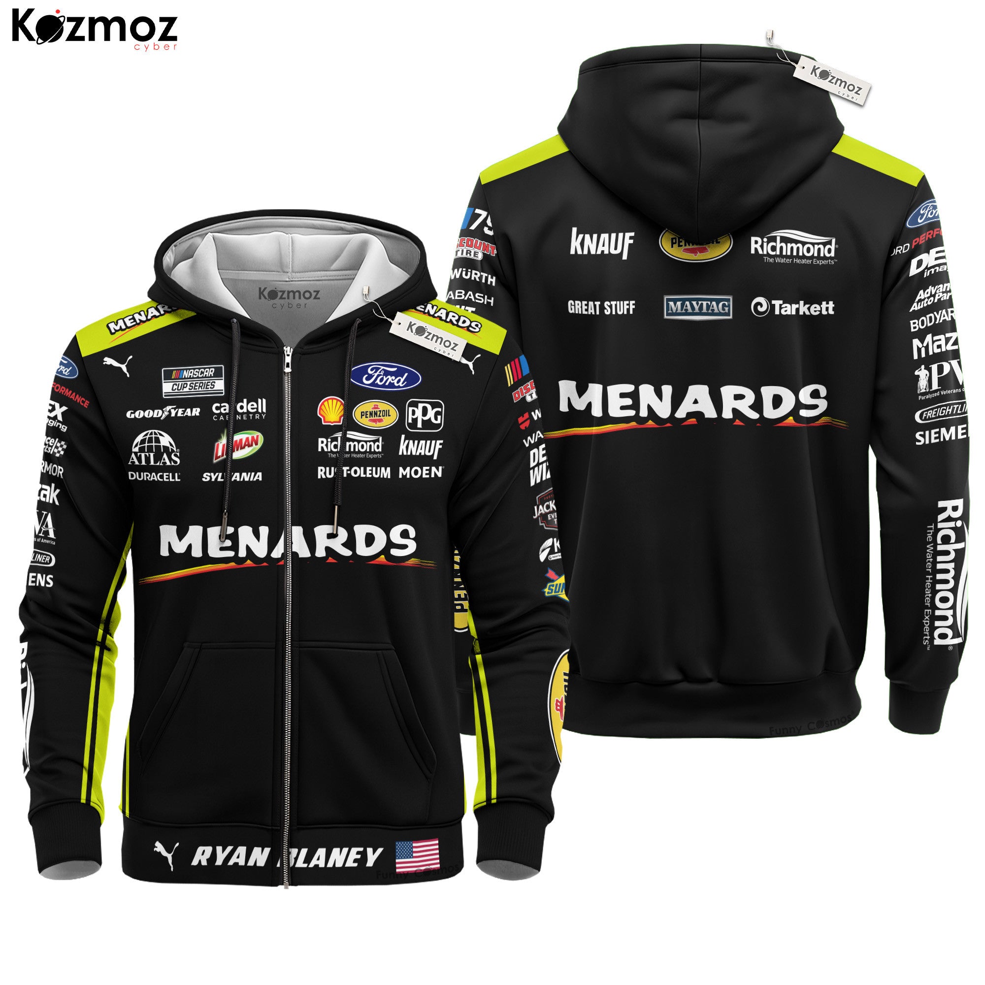 Ryan Blaney Racing Firesuit Costume 2023 Collection - Team Penske NASCAR Racing Team
