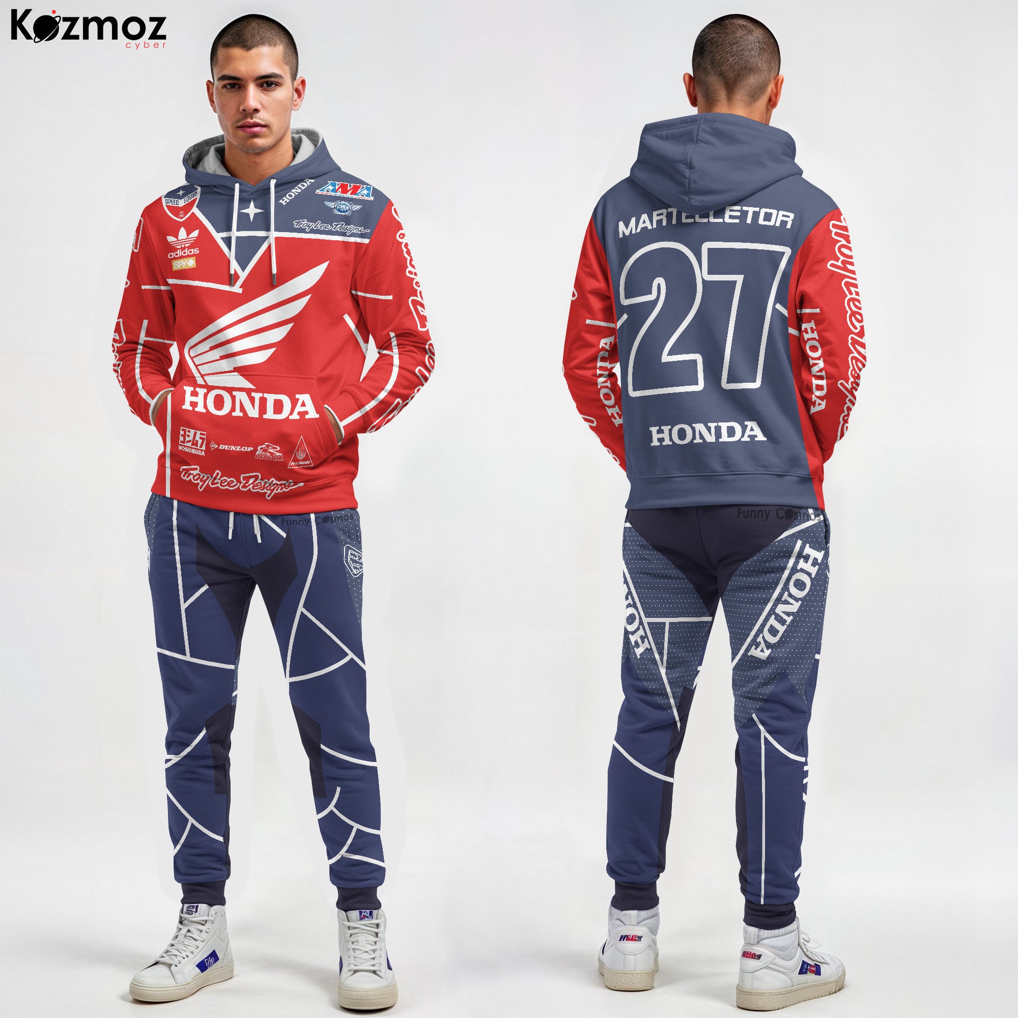 Honda HRC Motocross Hoodie Racing Costume - HRC Racing Team