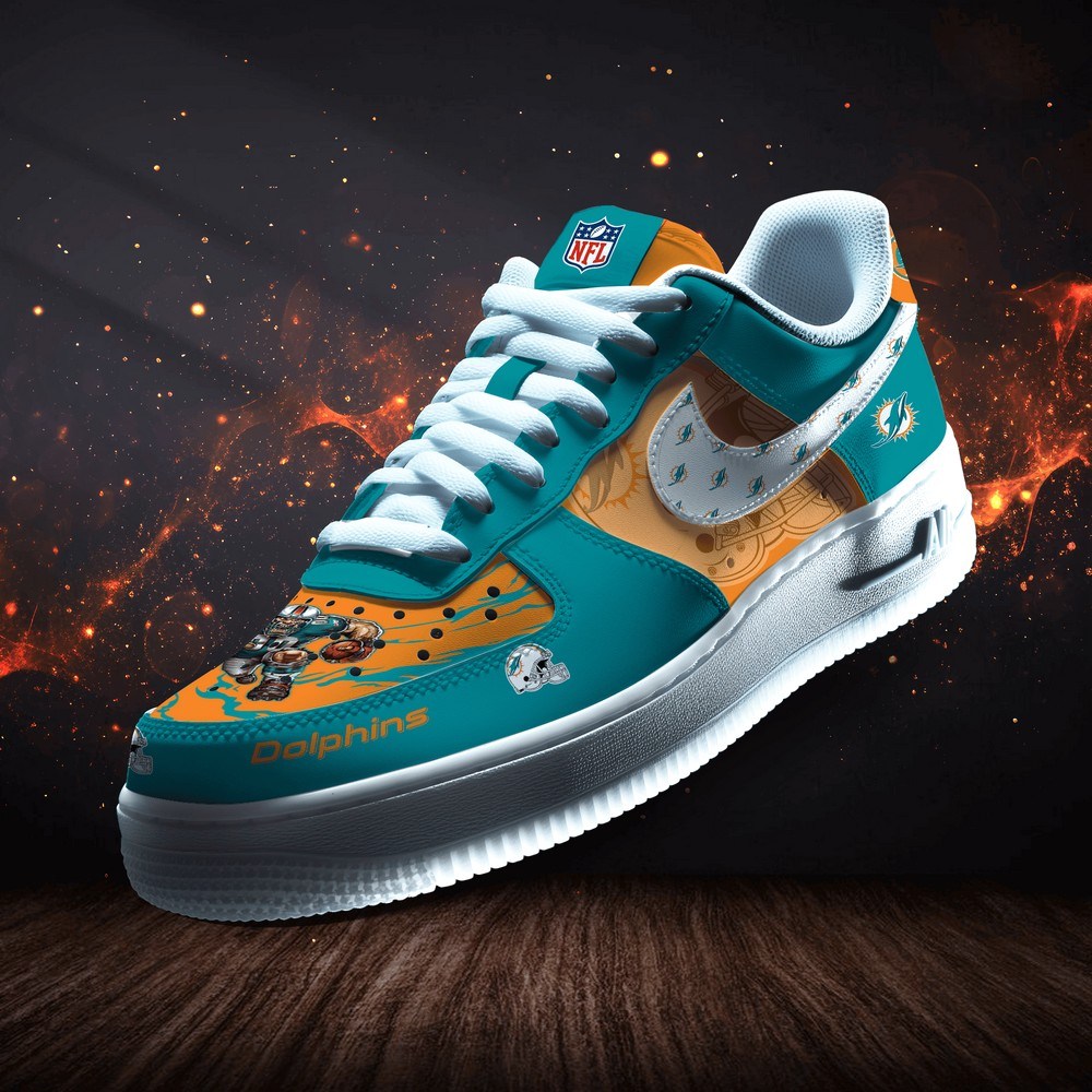 Miami Dolphins Personalized Version 4 AF1 Shoes