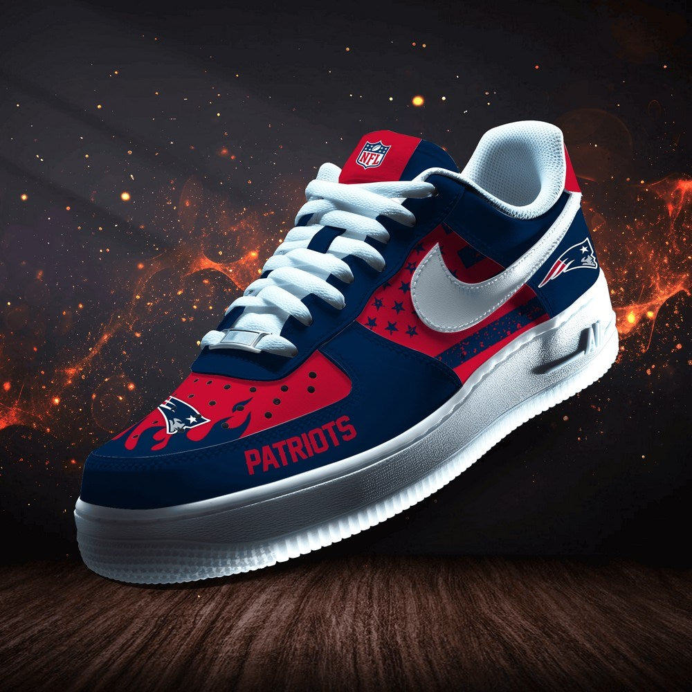 New England Patriots Personalized Version 10 AF1 Shoes