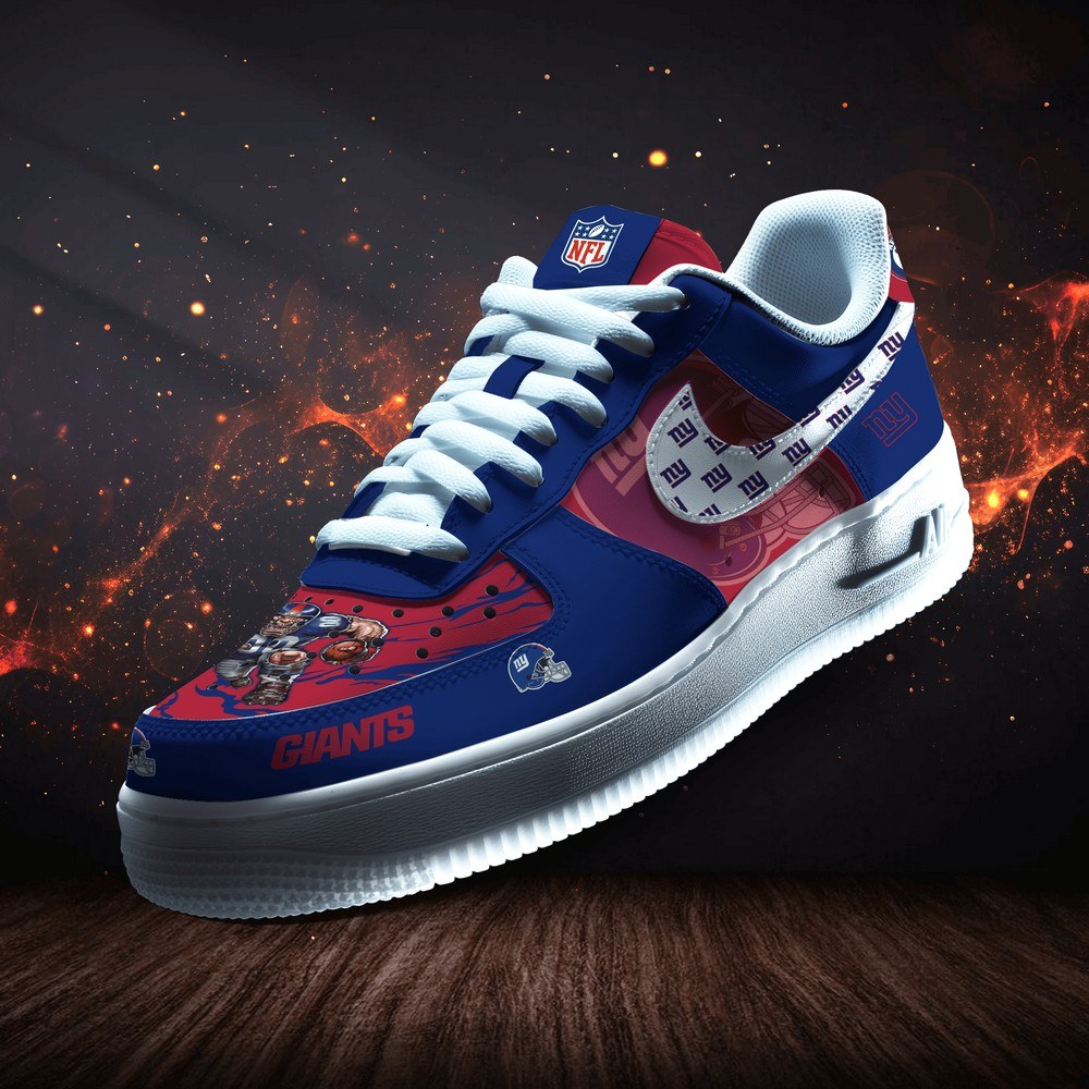 New York Giants Personalized Version 4 AF1 Shoes