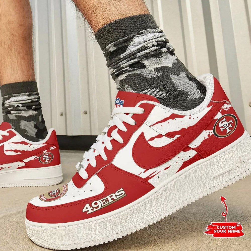 San Francisco 49ers Personalized Version 11 AF1 Shoes